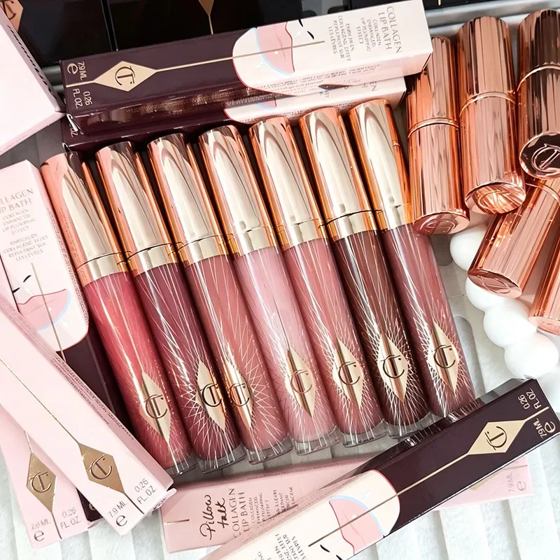 Luxury CT Multicolored Water Light Lip Gloss Lasting Hydrating Lip Balm Heart-shaped Tip Lip Brush&Jelly Lip Gloss Makeup Gift