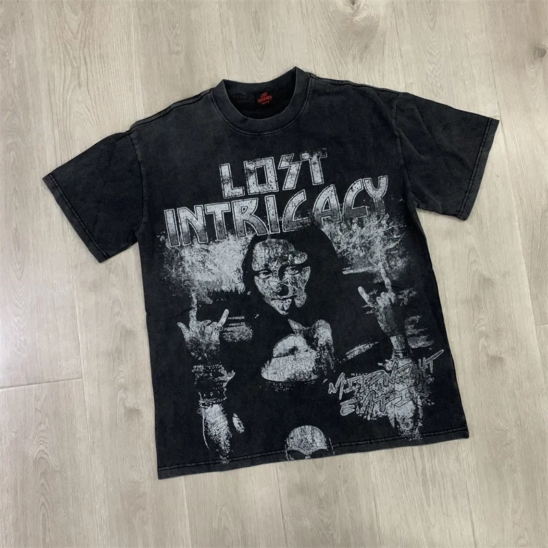 

Модная хлопковая футболка Lost Intimacy высокого качества из европейских и американских модных брендов