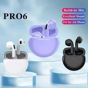 TWS wireless headphones with microphone, Bluetooth headphones, headphones, sports headphones, Apple iPhone, Xiaomi, Pro 6, new 9 Main Sales Headset with Microphone - №8