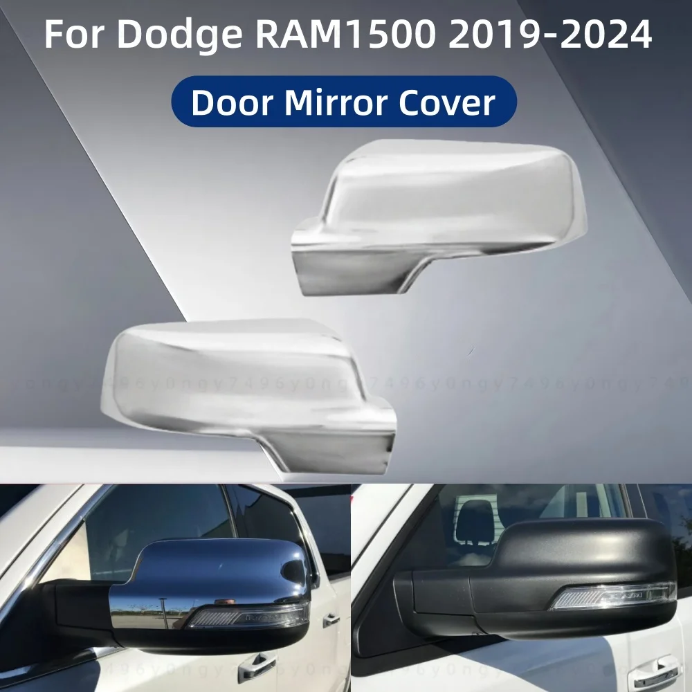 

Car Upgrade Rearview Accessories Plated Door Mirror Cover Trim Paste Style For Dodge RAM1500 2019 2020 2021 2022 2023 2024