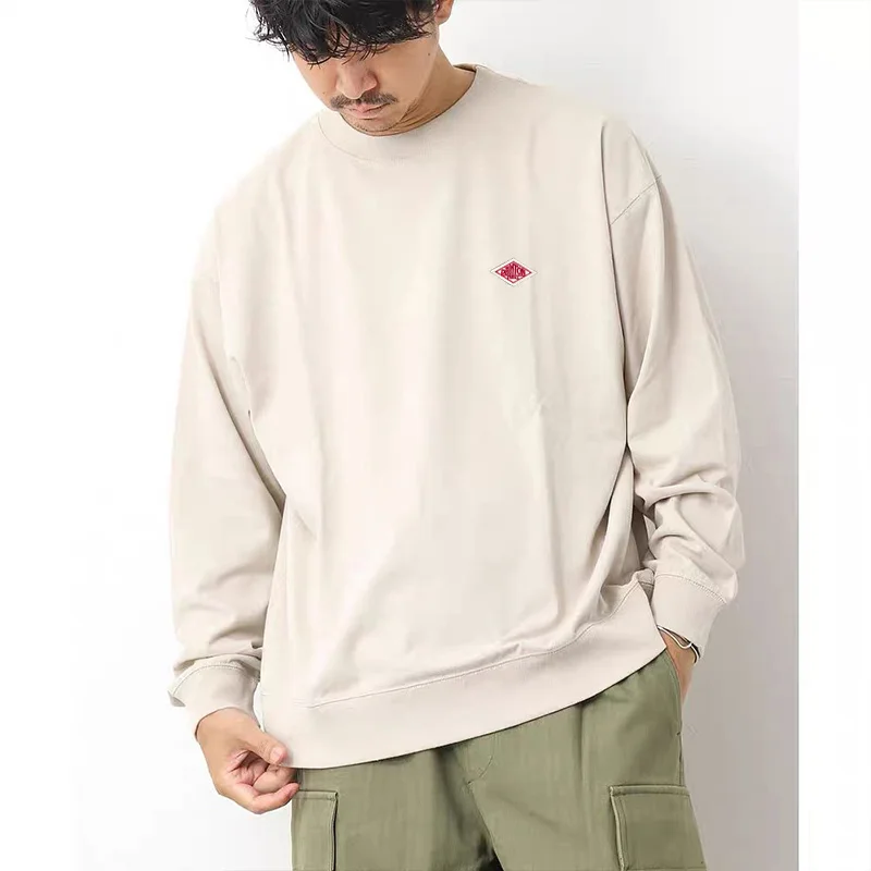 2025 Exported to Japan Autumn Thin Sweatshirt Men/Women Same Embroidery Brand Cotton O-Neck Long Sleeve Loose Tracksuit Tops