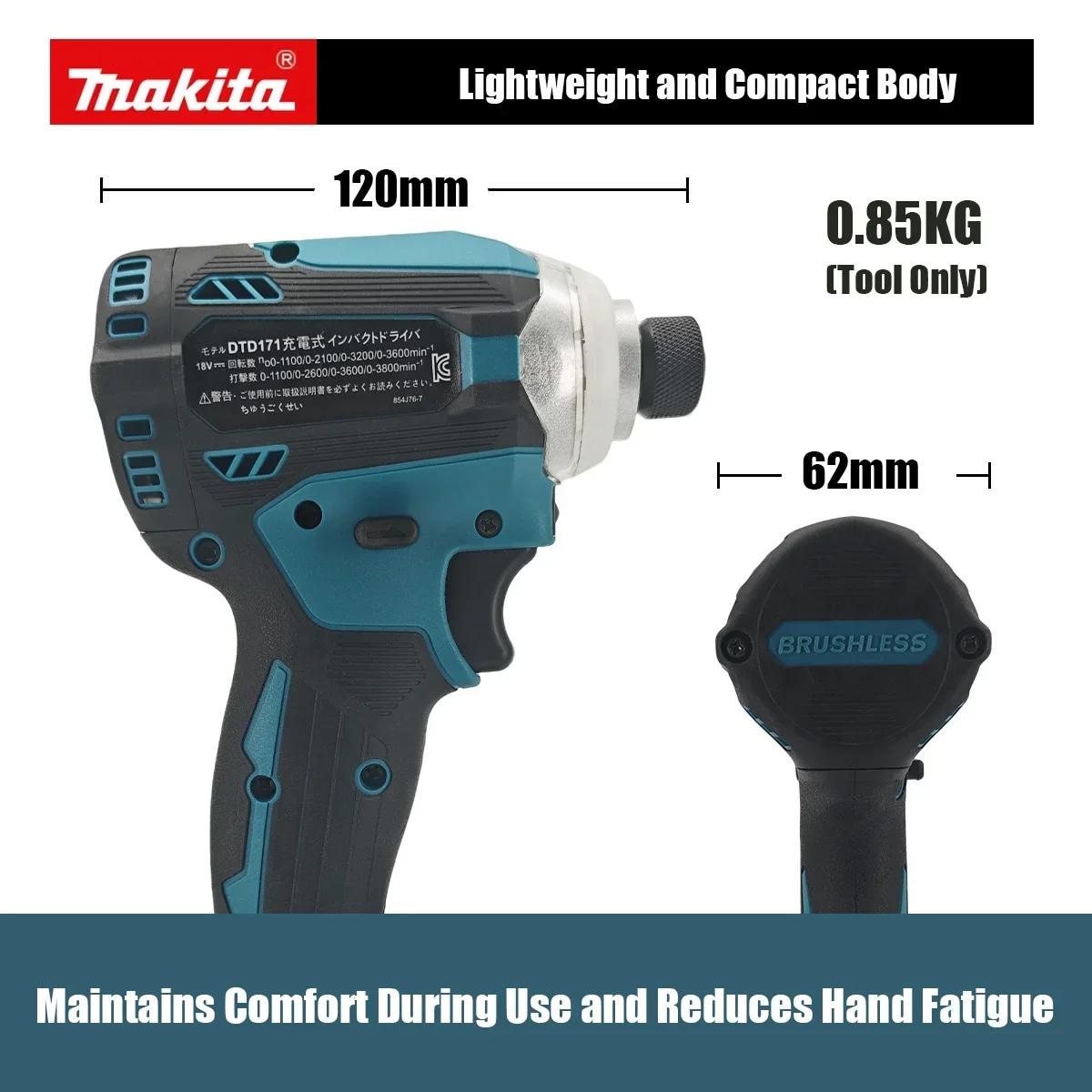 2026 Makita DTD171 18V Brushless Compact Drill Driver Screwdriver Rechargeable Tool for Home DIY Improvement System