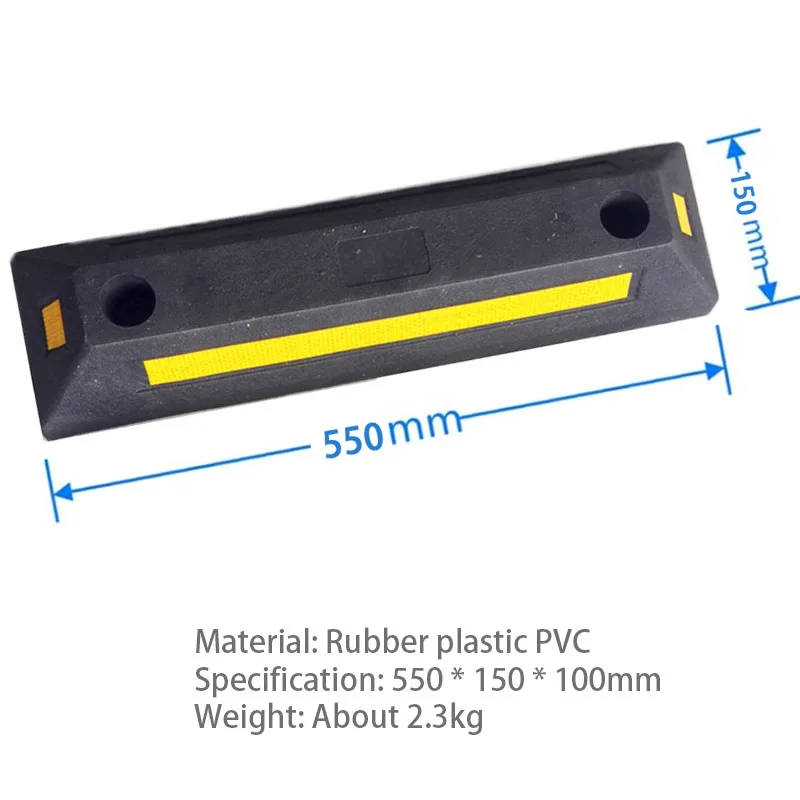 KOOJN Rubber and Plastic Limiters Rubber Wheel Positioners Car Stoppers Reverse Bumpers Anti Slip Parking Stoppers