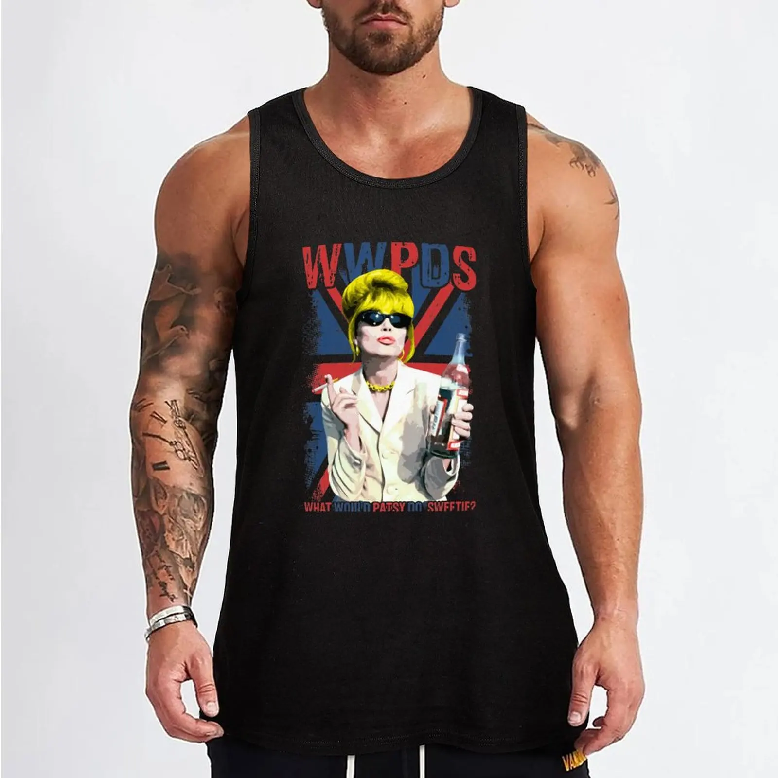 New What Would Patsy Do, Sweetie? Ab Fab. Absolutely Fabulous. Patsy Stone. Edina. Tank Top clothing men sleeveless man shirts