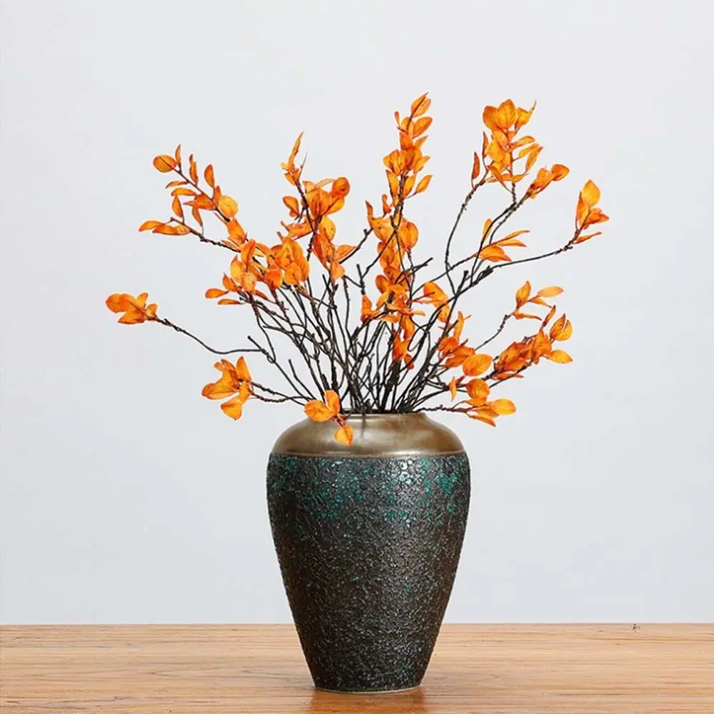 Plastic Autumn Artificial Branches Realistic Non-Fading Simulated Autumn Leaf Elegant Handmade Fake Plants Scene Layout