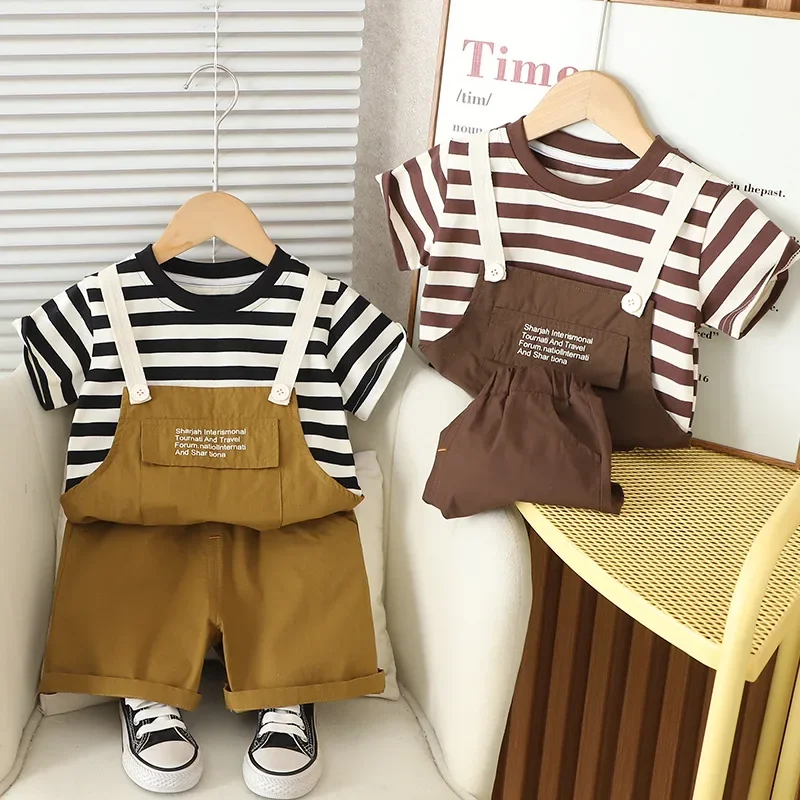 

New Summer Baby Boys Clothes Set Children Girls T-Shirt Shorts 2Pcs/Set Toddler Clothing Suit Infant Casual Costume Kids Outfits