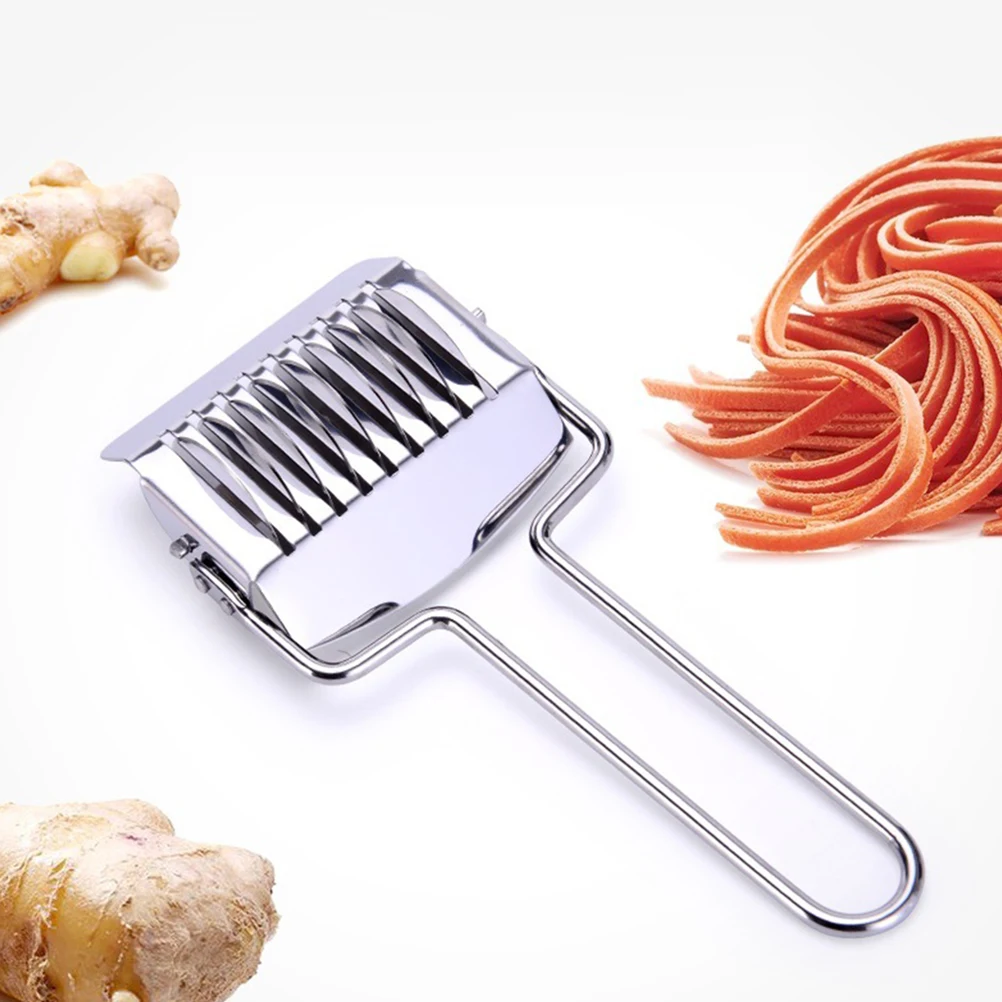 

Stainless Steel Noodle Cutter 430 Rustproof 8 Uniform Size 360 Degree Cut 2 Linked Cutting Boards Pasta Maker Dough Cutter