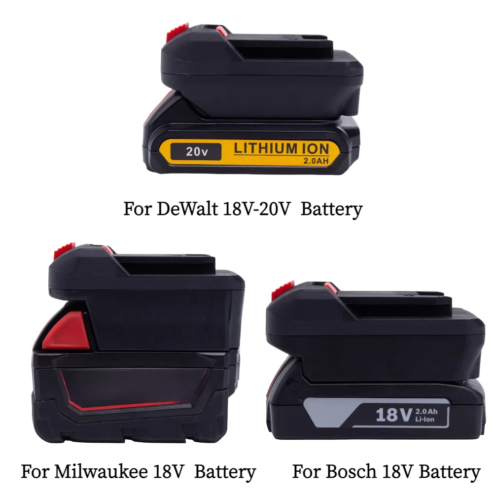 Battery Adapter Converter for DeWalt/Milwaukee/Bosch 18V-20V Lithium Battery To Lidl Parkside X20V Power Tools（Only Adapter）