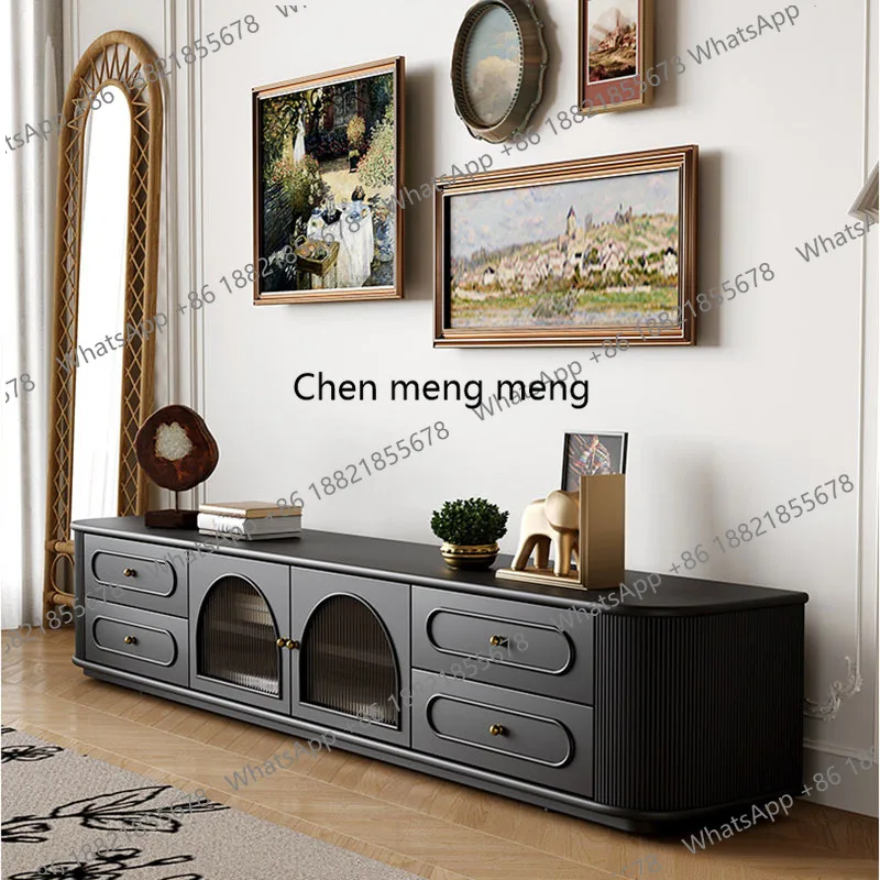 

Тумба-стеллаж для телевизора в стиле минимализм для гостиной с ящиками и полками для хранения