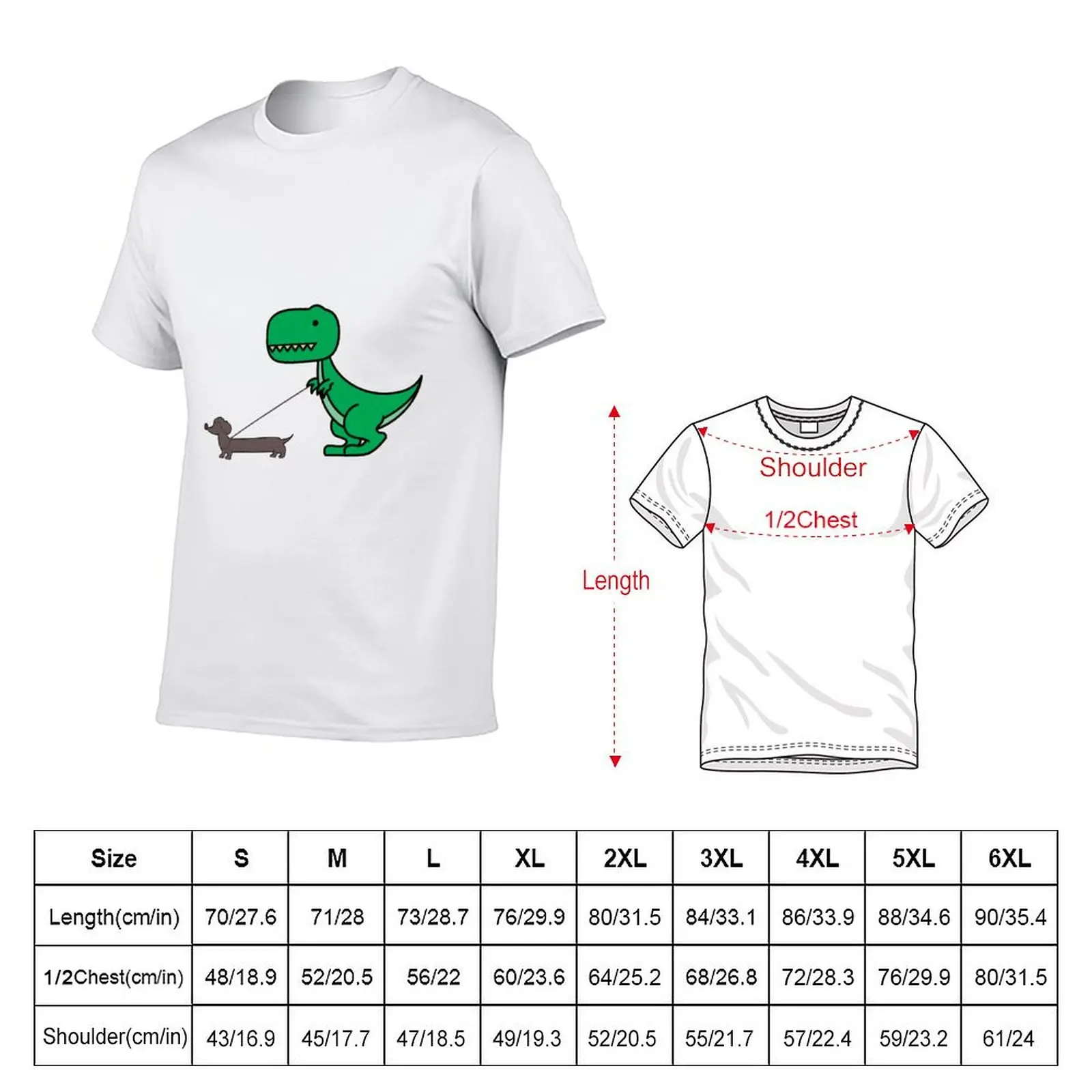Dachshund Dinosaur Lover T-Shirt Comfortable Work Wear Tee