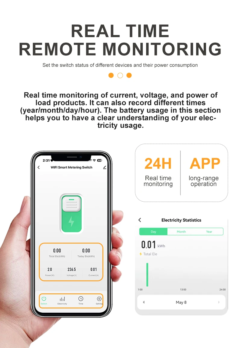 DIY GO TUYA Smartlife MCB Zigbee WIFI Smart Switch 1P+N Leistungsschalter Energiezähler kWh-Messung Überwachung Timer Relais – Detail 5