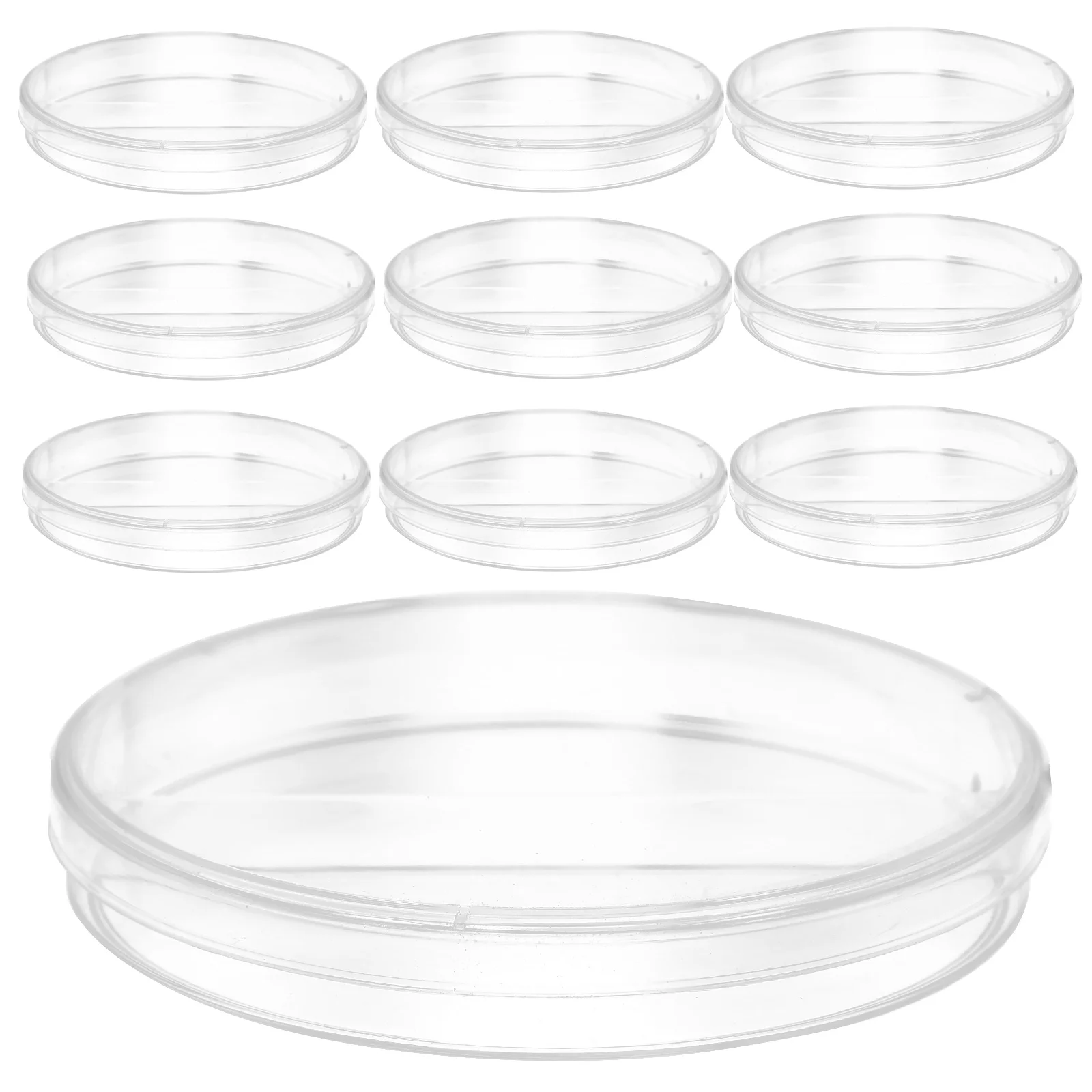 

10pcs Petri Dishes With Lids Clear Plastic Culture Dishes For Lab Science Agar Mushroom Growing Biology Research Laboratory
