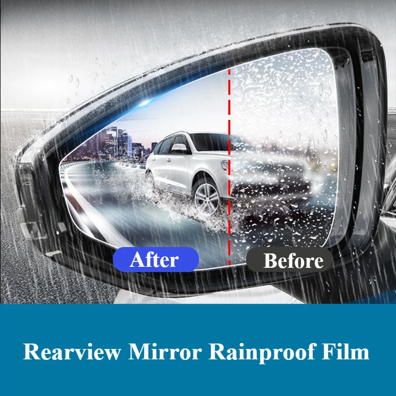 For Toyota Sienna Granvia Rearview Mirror Rainproof Film Rear Mirror Anti-Fog Film Modified Reflector Waterproof Car Accessories