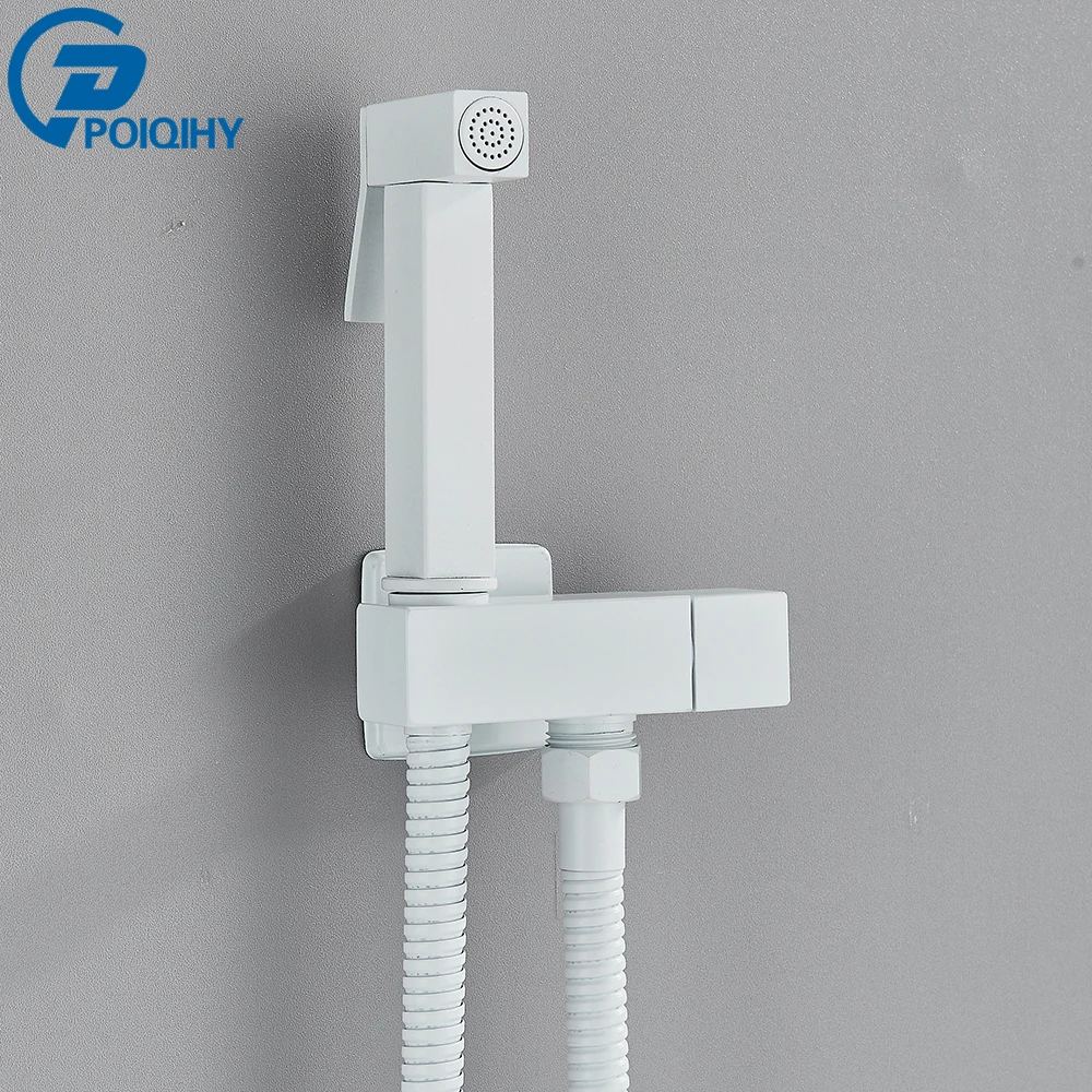 Chroom Handheld Bidet Kraan Roestvrijstalen Bidet Douche Hygiënische Douche Muur Douche Vrouw Cleaner Koud Water Alleen