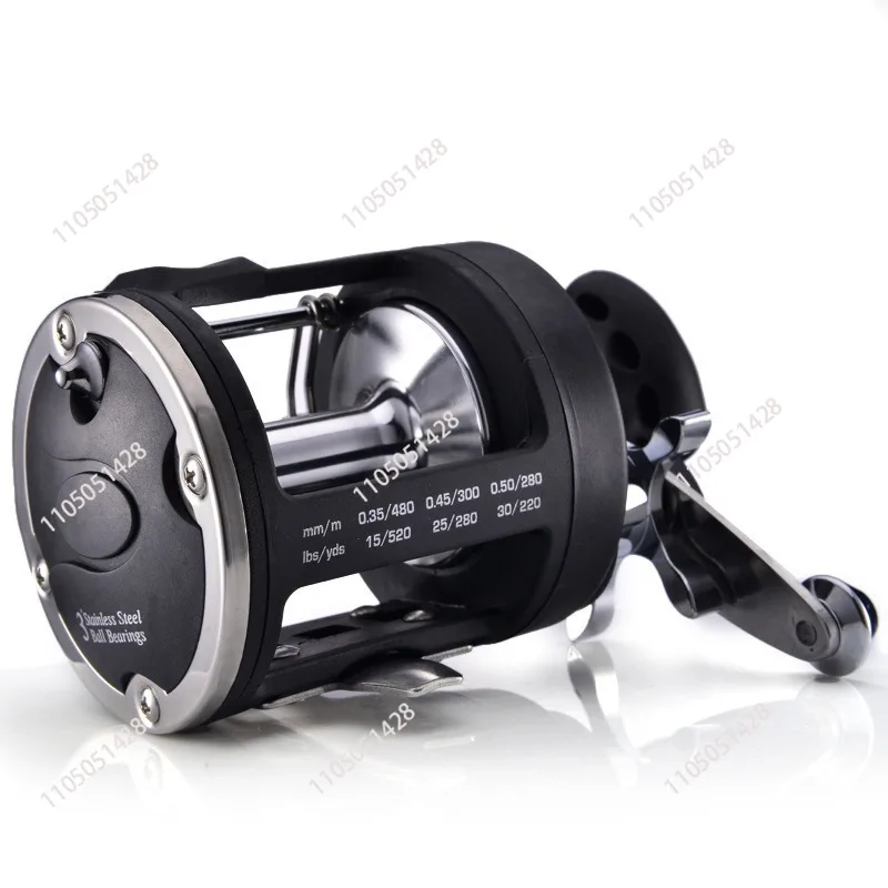 Adjustable Drag Drum Fishing Reel, Saltwater Offshore Trolling Conventional Reel, Left Right Hand Available TSSD3000/TSSD4000