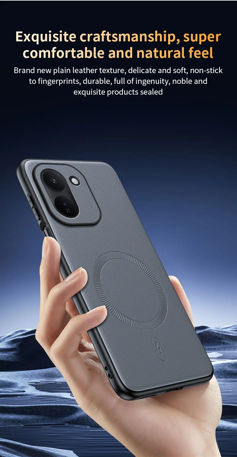 Für IQOO Z11 Hülle Magnetische Leder-Schutzhülle Für VIVO IQOO Z11 Anti-Fingerabdruck Rutschfest PC+TPU – Detail 14