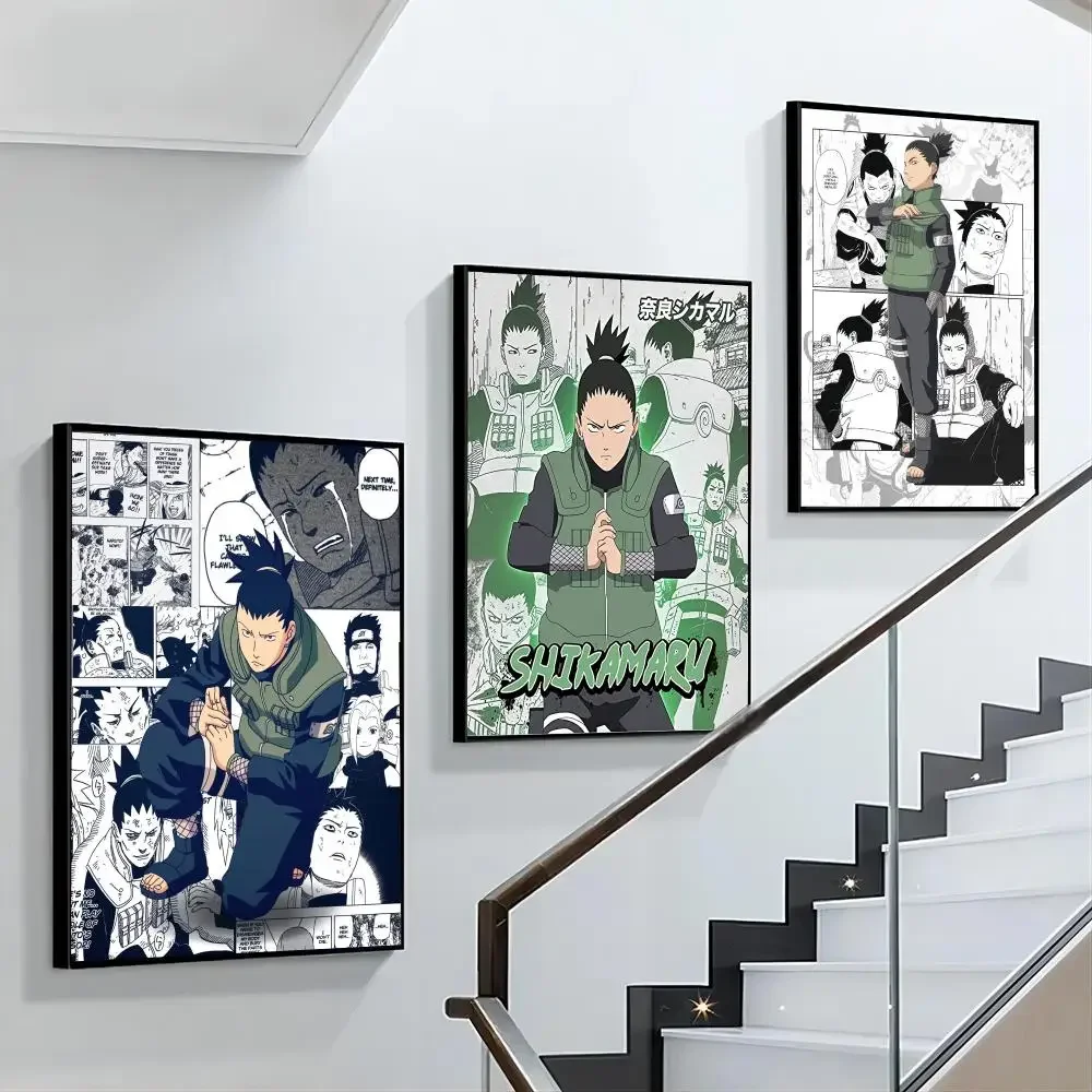 1pc Naruto Nara Shikamaru Poster Poster Stickers Art Wall Murals Decor Game Room Decor Gifts Kawaii HD Painting Cat Cars