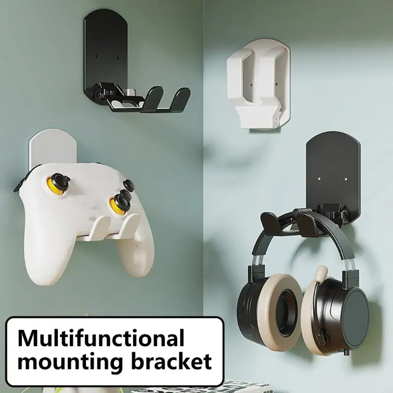 

Foldable Headphone Holder Adhesive Mounting For Gaming Headsets And Controllers
