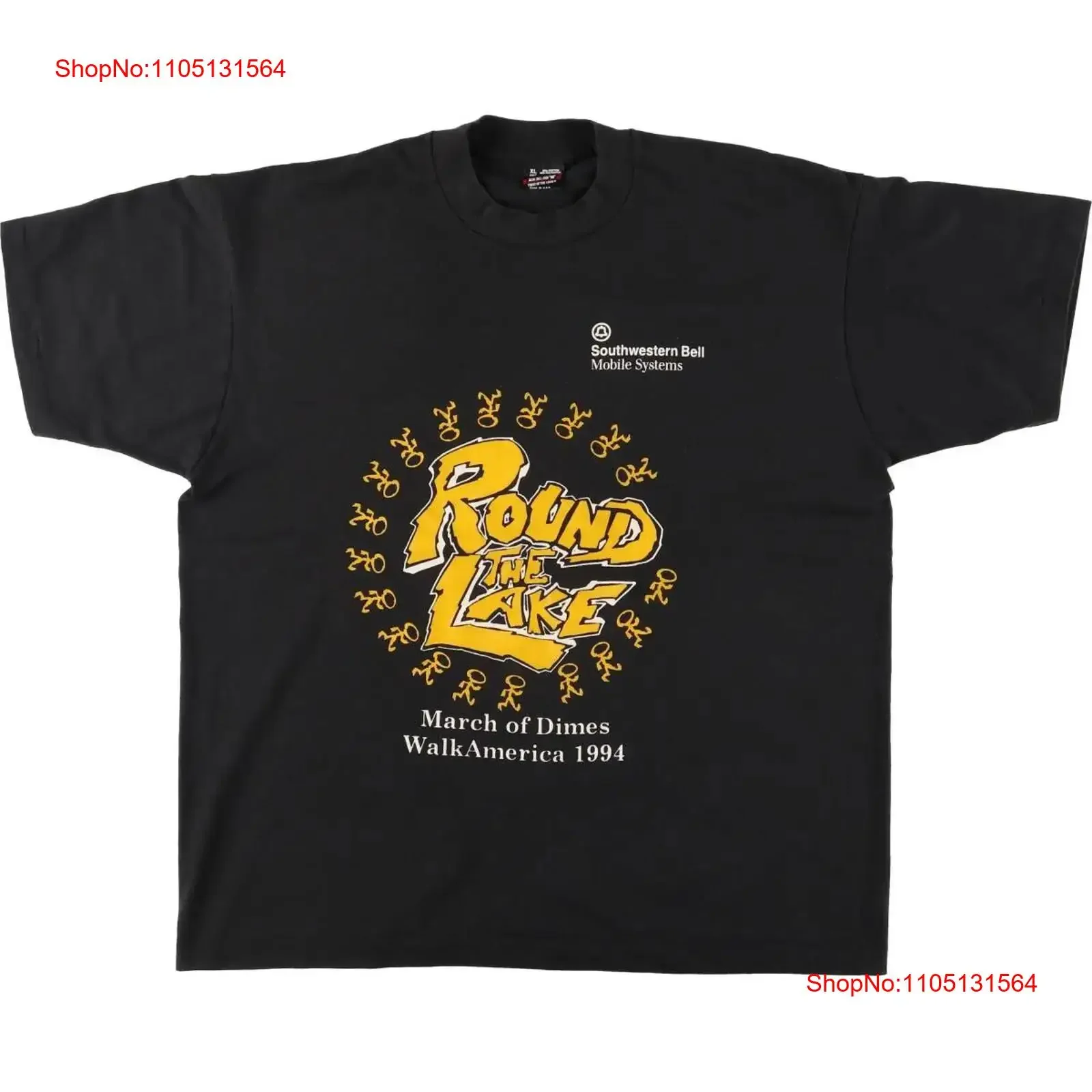 

90'S Fruit of the Loom March Dimes T Shirt Made in USA Men's XL V vintage Washed Casual Slightly Stretched Unisex homme fashion