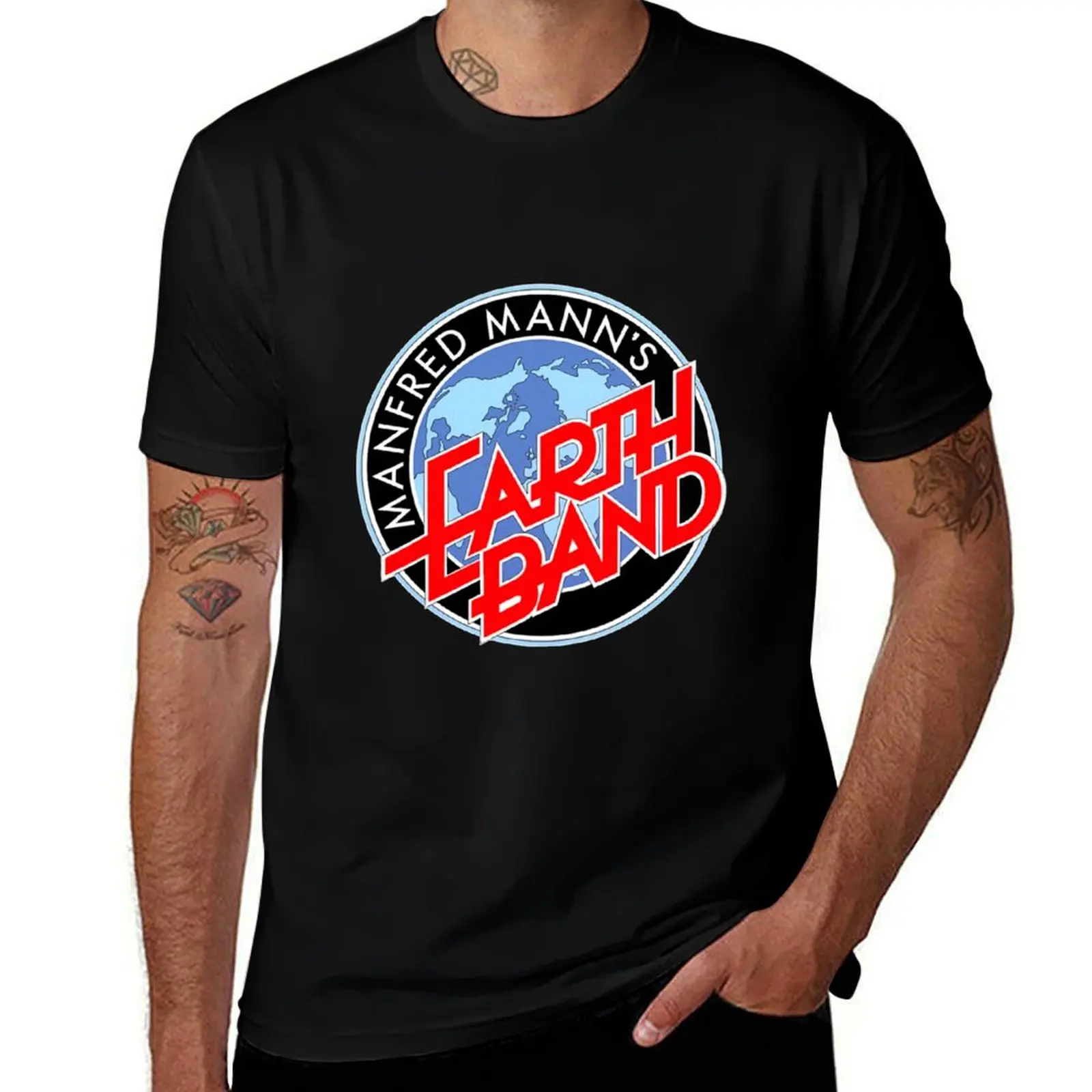 

Manfred-Manns-Earths-Band T-Shirt oversized clothes baggy shirts funny costumes men workout shirt
