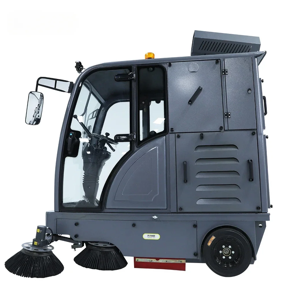 Elektrische veegmachine rijden, commerciële industriële eigendomsparkworkshop, wegveegmachine, veegmachine