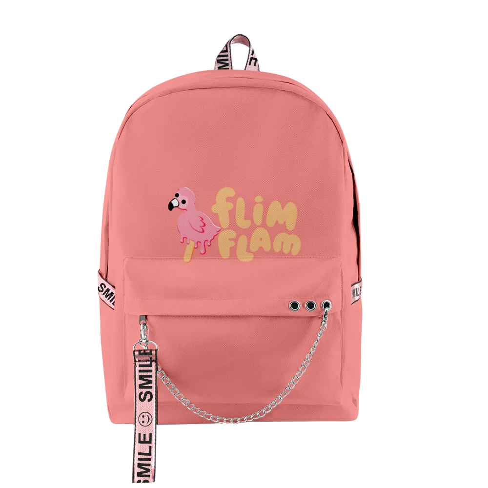 Trendy Popular Funny flim flam flamingo School Bags Unisex 3D Print Oxford Waterproof Notebook multifunction Travel Backpacks