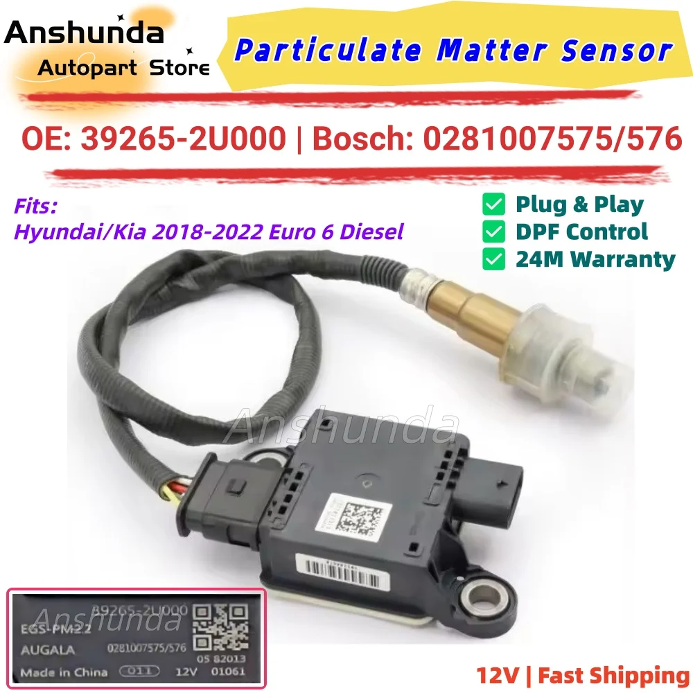 12V Durable PM Sensor OE 39265-2U000 Bosch 0281007575 for 2018-2022 Hyundai Kia