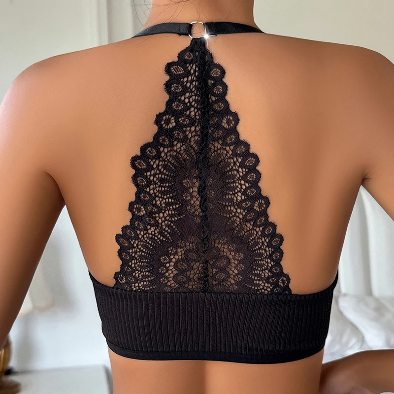 Sexy Ribbed Bras Backless Brassiere Women Underwear Breathable Camisole New Fashion Solid Best Selling Gather Ladies Bras