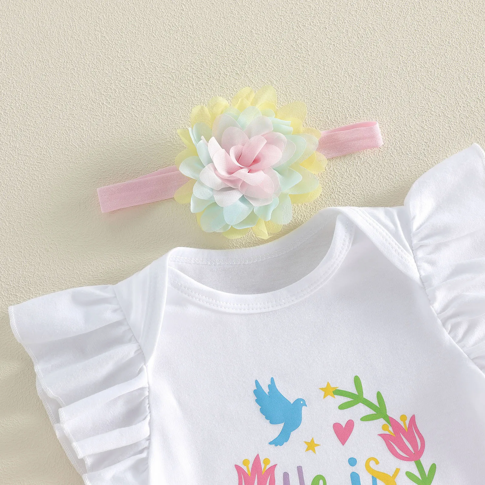 conjunto-de-roupa-de-pascoa-para-bebes-meninas-macacao-adoravel-com-estampa-de-letras-e-flores-manga-borboleta-gola-redonda-e-saia-de-tule-com-faixa-de-cabelo