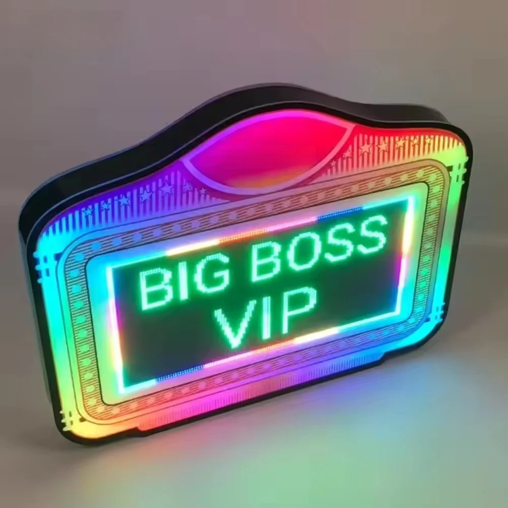 Letrero de servicio personalizado para Bar, tablero con pantalla Digital, letras Led, Mensaje de desplazamiento electrónico Vip, presentador de botellas, club nocturno