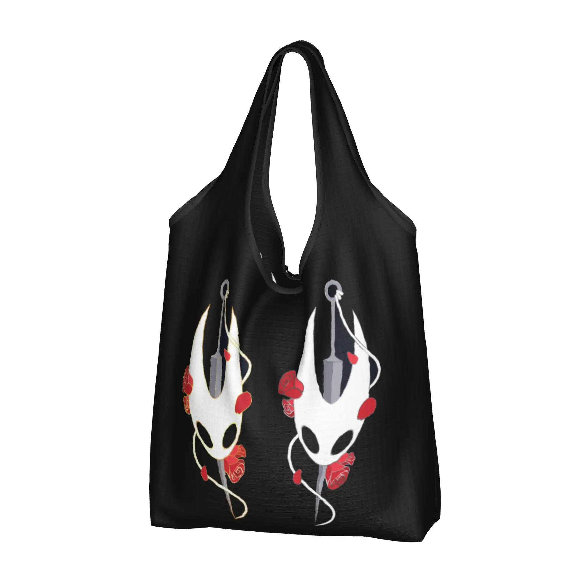 Kawaii S-Silksonges Cartoon Game Shopping Tote Bag Portable Japan Grocery Shoulder Shopper Bag