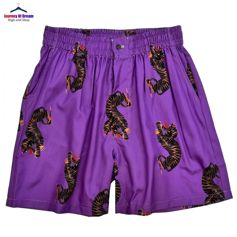 Trend Purple Green White Black WACKO MARIA Hawaii Casual Loose Hipster Mens Womens Beach Drawstring Shorts