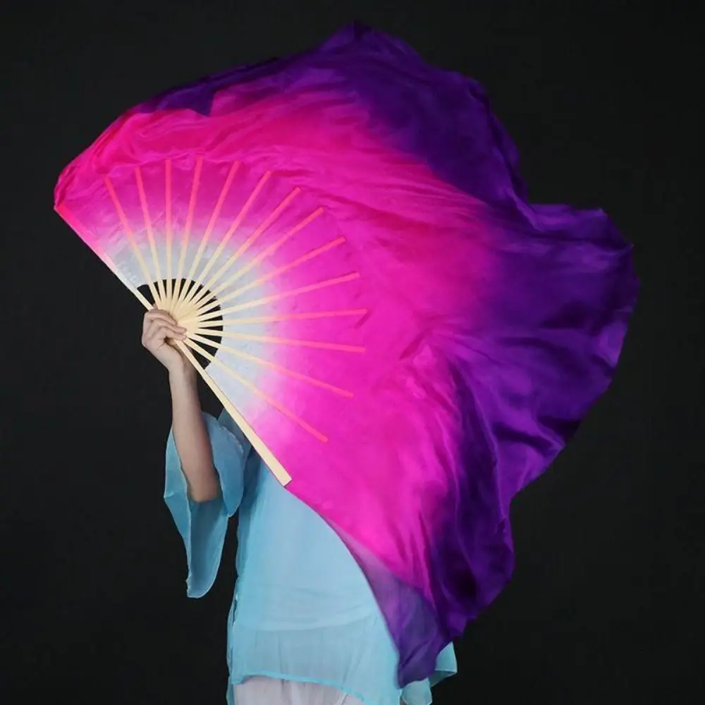 31 سنتيمتر الخيزران الصينية قصيرة الرقص الشرقي مروحة ملونة 10/20 سنتيمتر نصف دائرة الحرير الأطفال الخيزران المشجعين 10 أنماط اليد صبغ الكبار مروحة #5