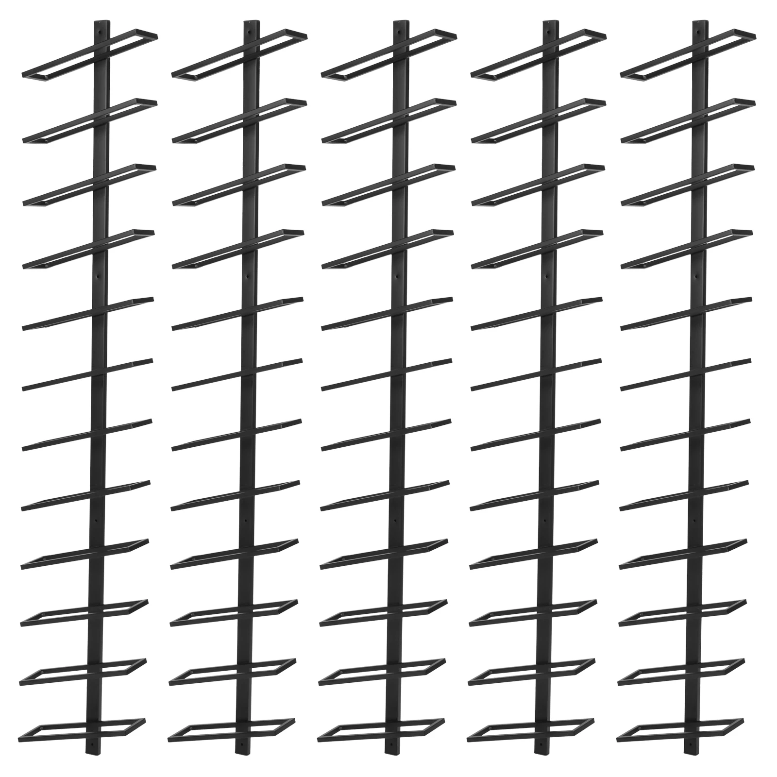 

5 Pack Wall Mounted Metal Storage Rack for 60 Wine Bottles Wine Bottle Display Holder for Kitchen Dining Room Bar Wine Cellar