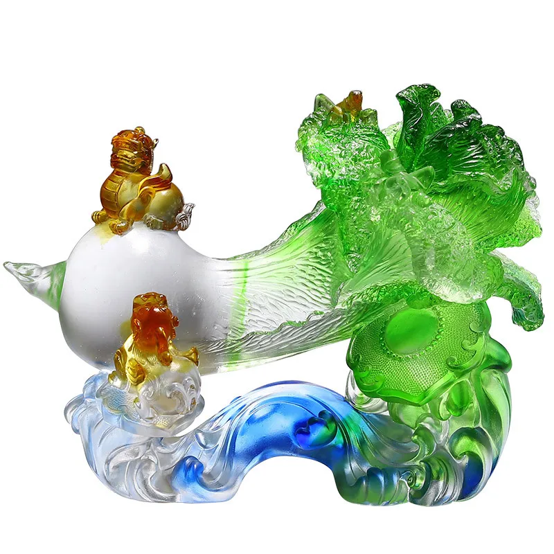 Cabbage ornament home entrance decoration lucky living room TV cabinet