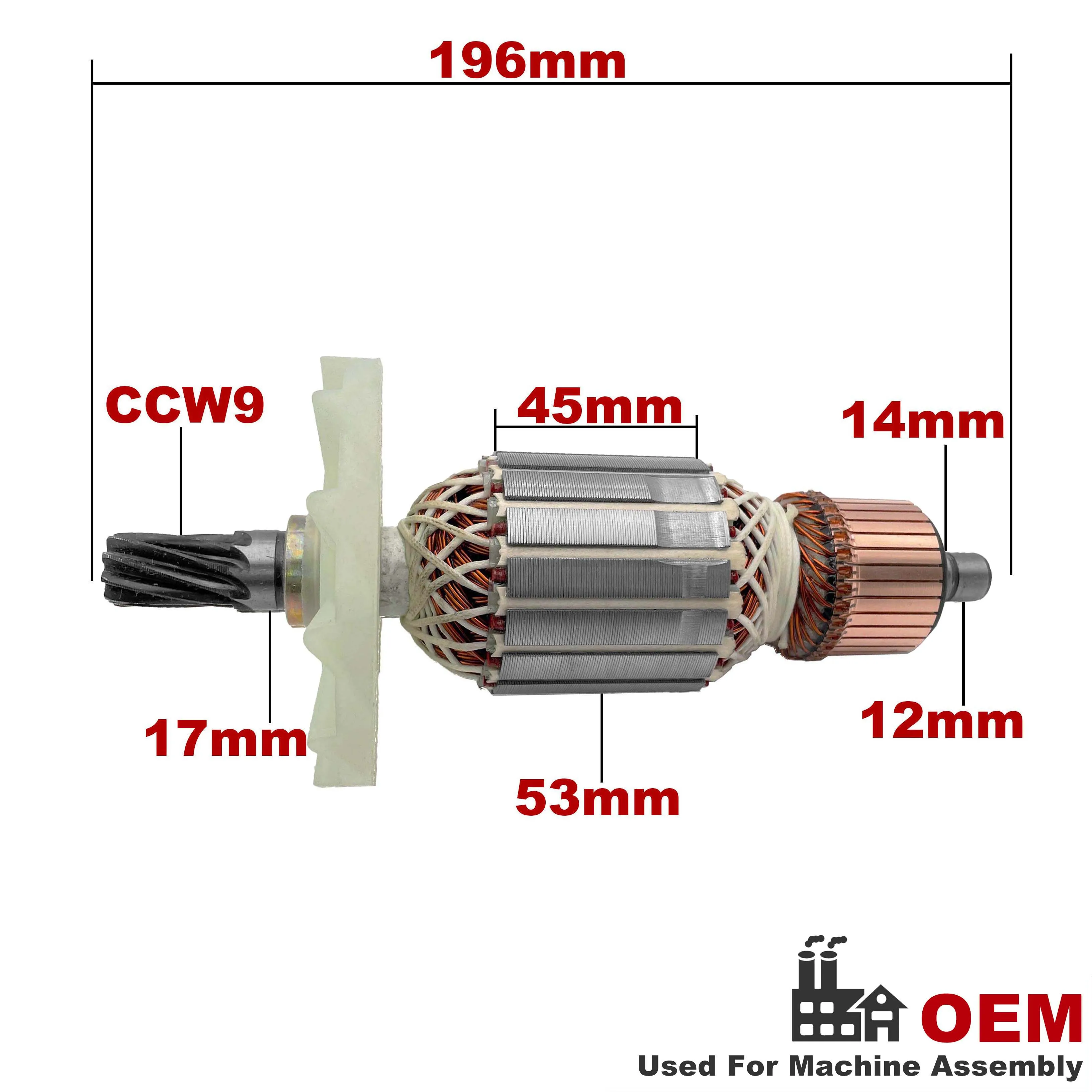 AC220V-240V Armature Rotor Anchor Stator Replacement for HITACHI Demolition Hammer PH65A PH-65A PH 65A