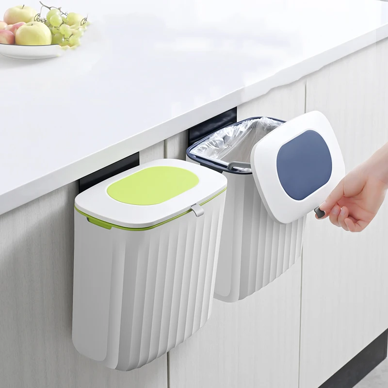 NEW Creative  Fashion Mini wall mounted trash bin Car Kitchen Cabinet Garbage Trash Bin Europe and America