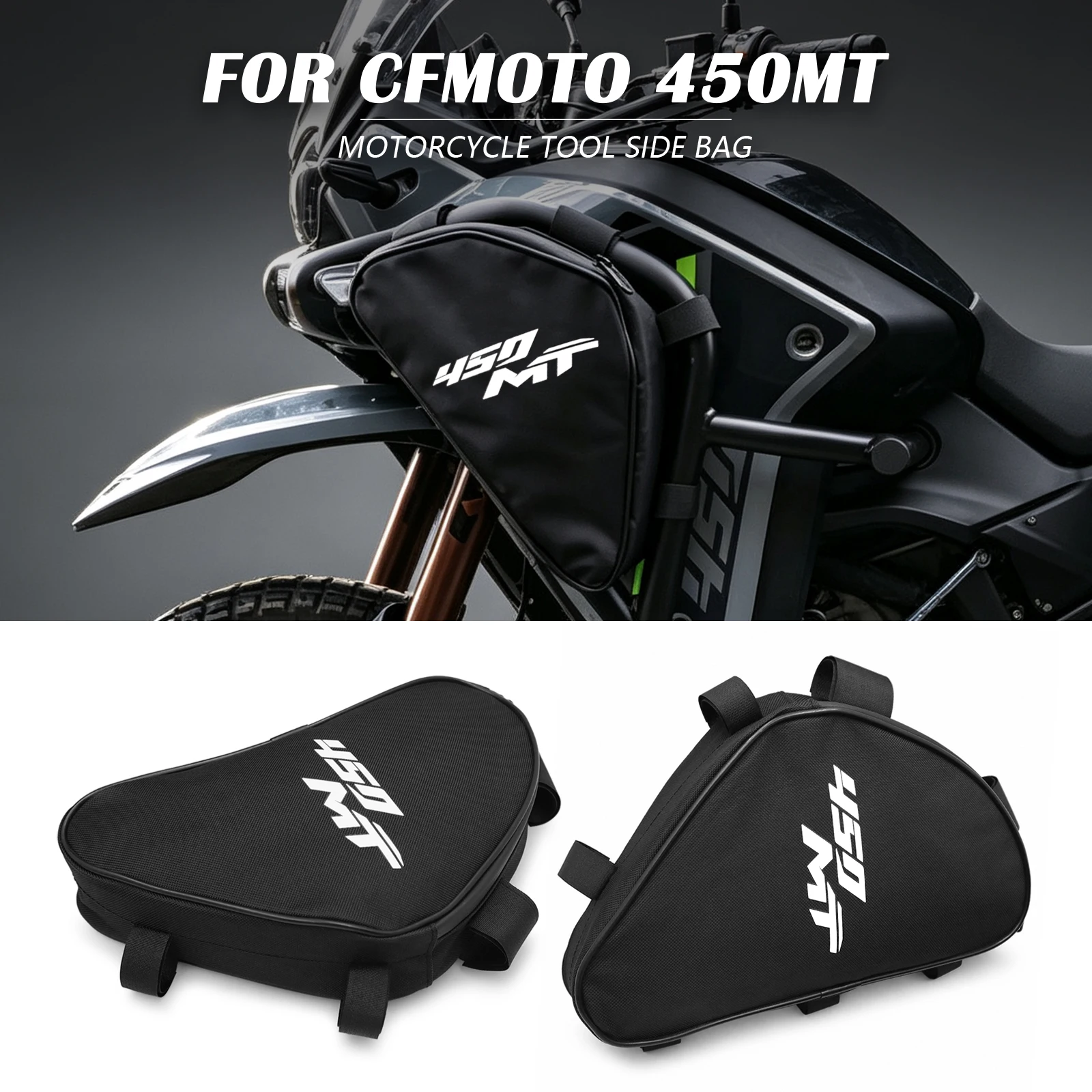 Motorcycle Toolbox Frame Crash Bar Bags Tool Placement Travel Saddle Bag For CF450MT 2026 CFMOTO 450MT 2025 450 MT 2024 2023