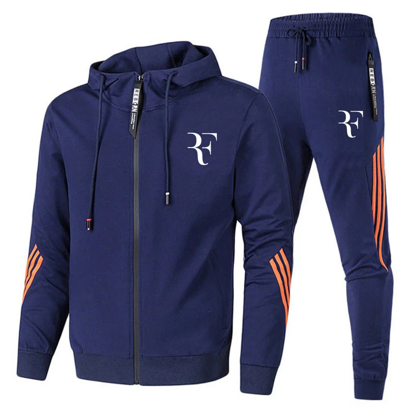 New Men's Sportswear Set Spring and Autumn Zipper Set Hoodie Pants Men's Sportswear Casual Men's Clothing Two Piece Set