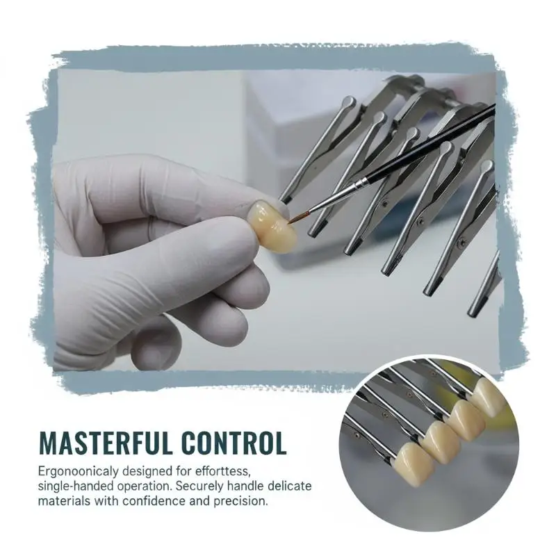 Six-Tooth Hex Clamps Dental Ceramist, Glazing Porcelain Auxiliary Tool for Technician Laboratory, Firing Holder for Crown Bridge