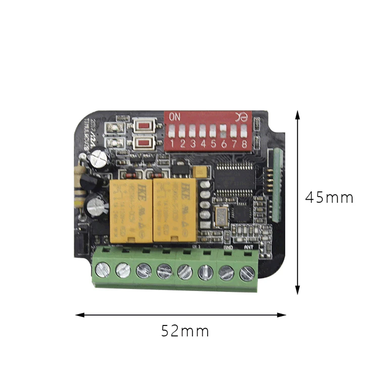 Compatible for BFT DITEC Hormann Sommer 300-868Mhz Universal 2 Channel 9-30V Rolling&Fixed Code Garage Door Remote Receiver