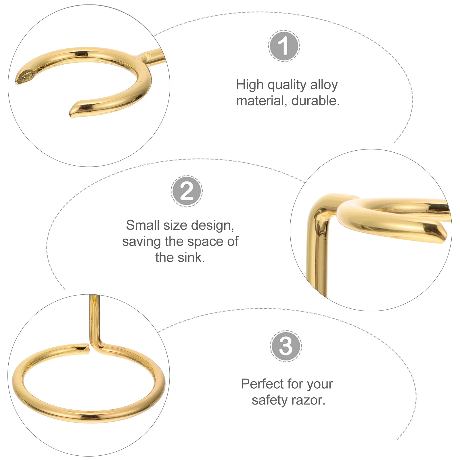 

Stylish Shaving Brush Stand Metal Razor Holder Organizer for Efficient Bathroom Space Management Shave Brush Stand Razor Storage