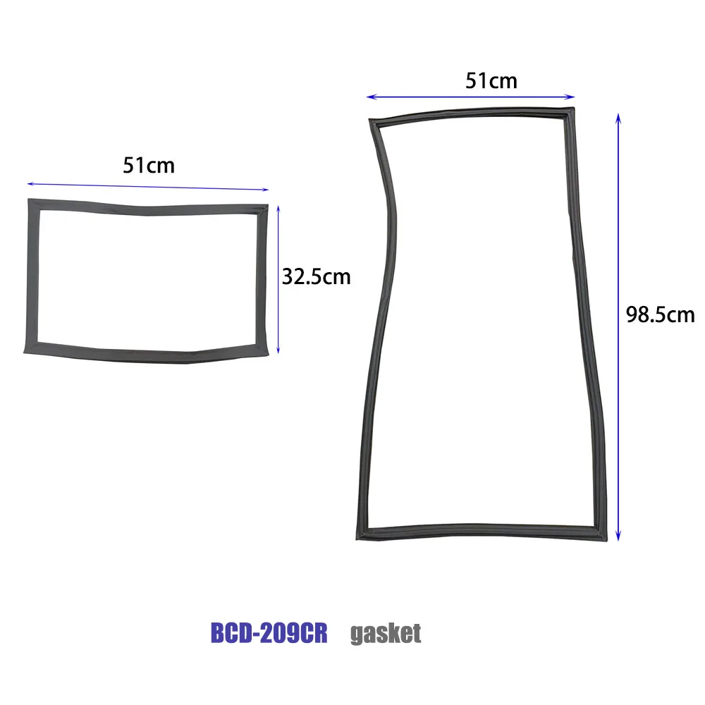 

Refrigerator door seal strip 51×32.5cm 51×98.5cm for Homa BCD-209CR magnet PVC rubber gasket Refrigerator door parts