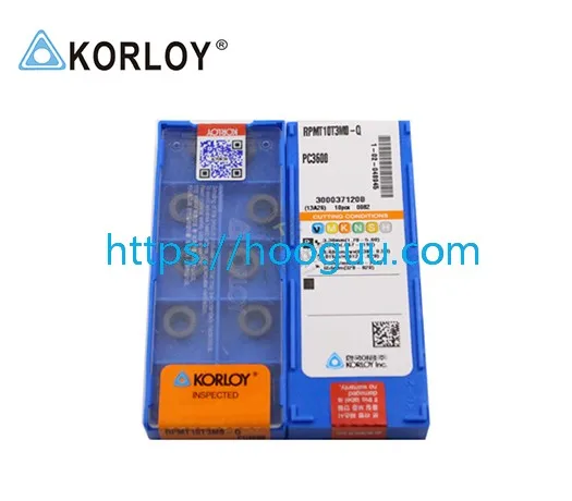 KORLOY 100% Original RPMT RPMT1204 RPMT1204M0-Q PC5300 Positive Button Tool Inserts Carbide Milling And Turning Milling Cutter