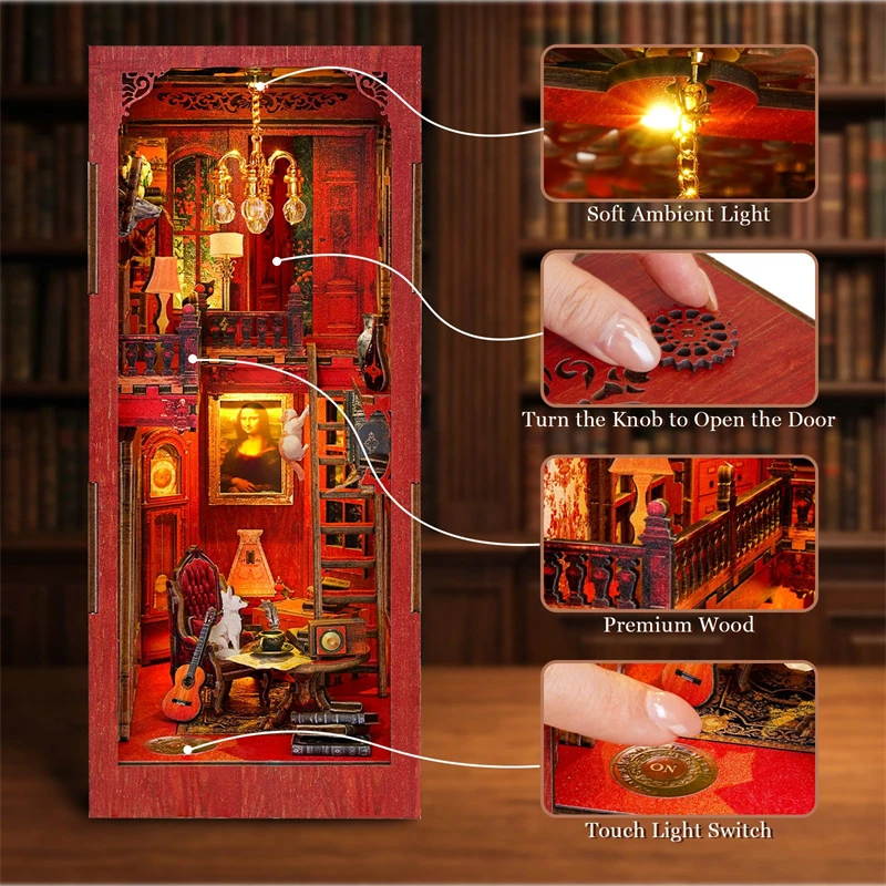 Kendin Yap Ahşap Pati Şeklinde - Diy Wooden Book Nook Kit Shelf Insert incelemesi ve fiyatı