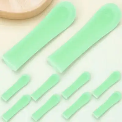 

10pcs Spoon Silicone Covers Blue Replacement Wax Removal Tools Safe Cleaning Accessories ReusableSpoons Compatible Various Ear