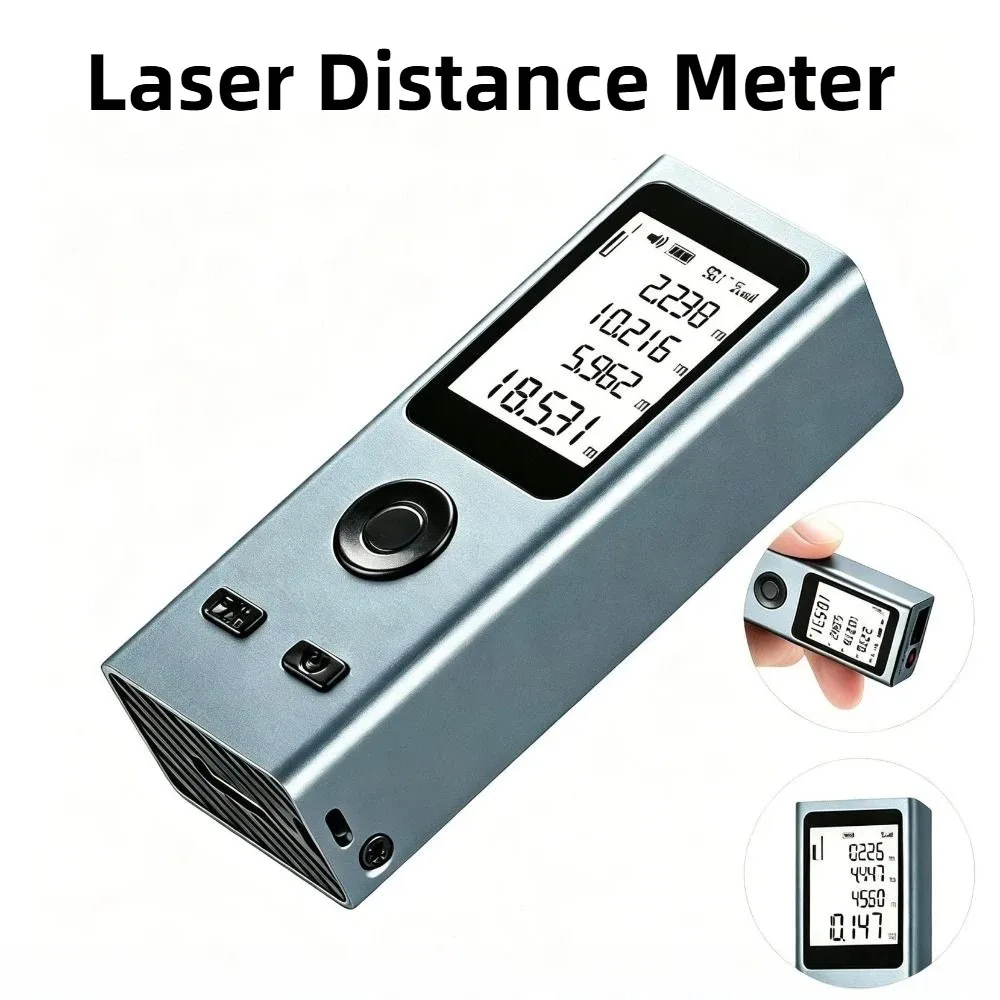 30M Range Mini Laser Rangefinder Digital USB Rechargeable Handheld Distance Meter HD Backlight Accuracy