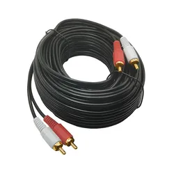 5m/10m/15m 2RCA Male to 2RCA Male Jack Stereo AUX RCA Audio Cable for Laptop DVD TV Speaker Replacement Accessories
