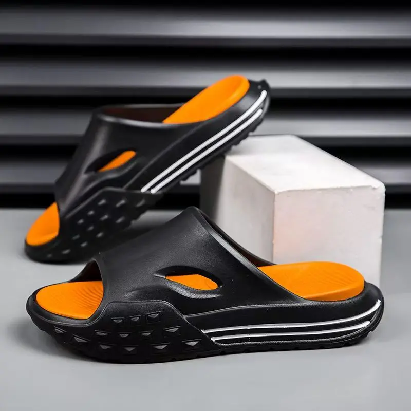 Novedad de verano, zapatillas de una palabra para hombre, suela gruesa, antiolor, antideslizantes, Zapatillas de casa ligeras, zapatillas de playa al aire libre, zapatillas de baño