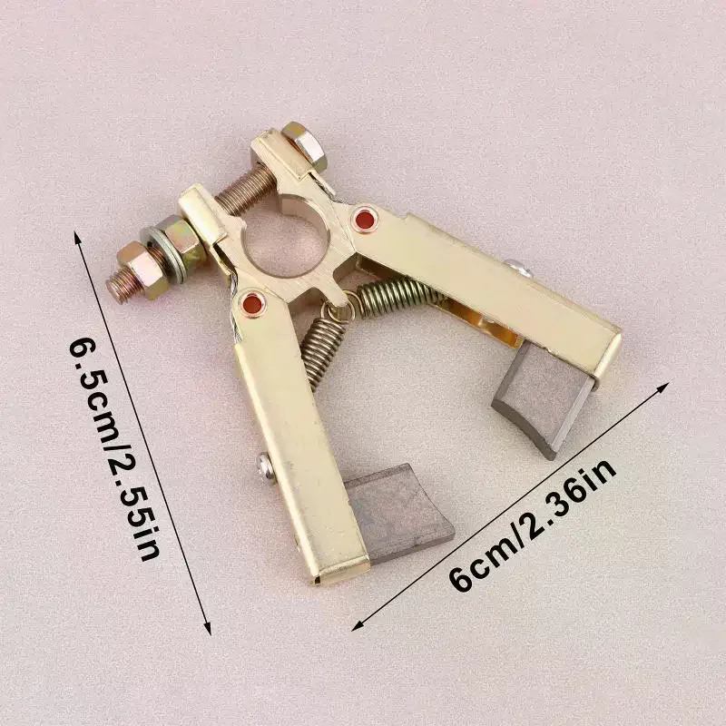 Carbon Brush Holder Scissors Double Foot Type For Motor Power Tool Hole Dia12mm Copper Carbon Brush Holder